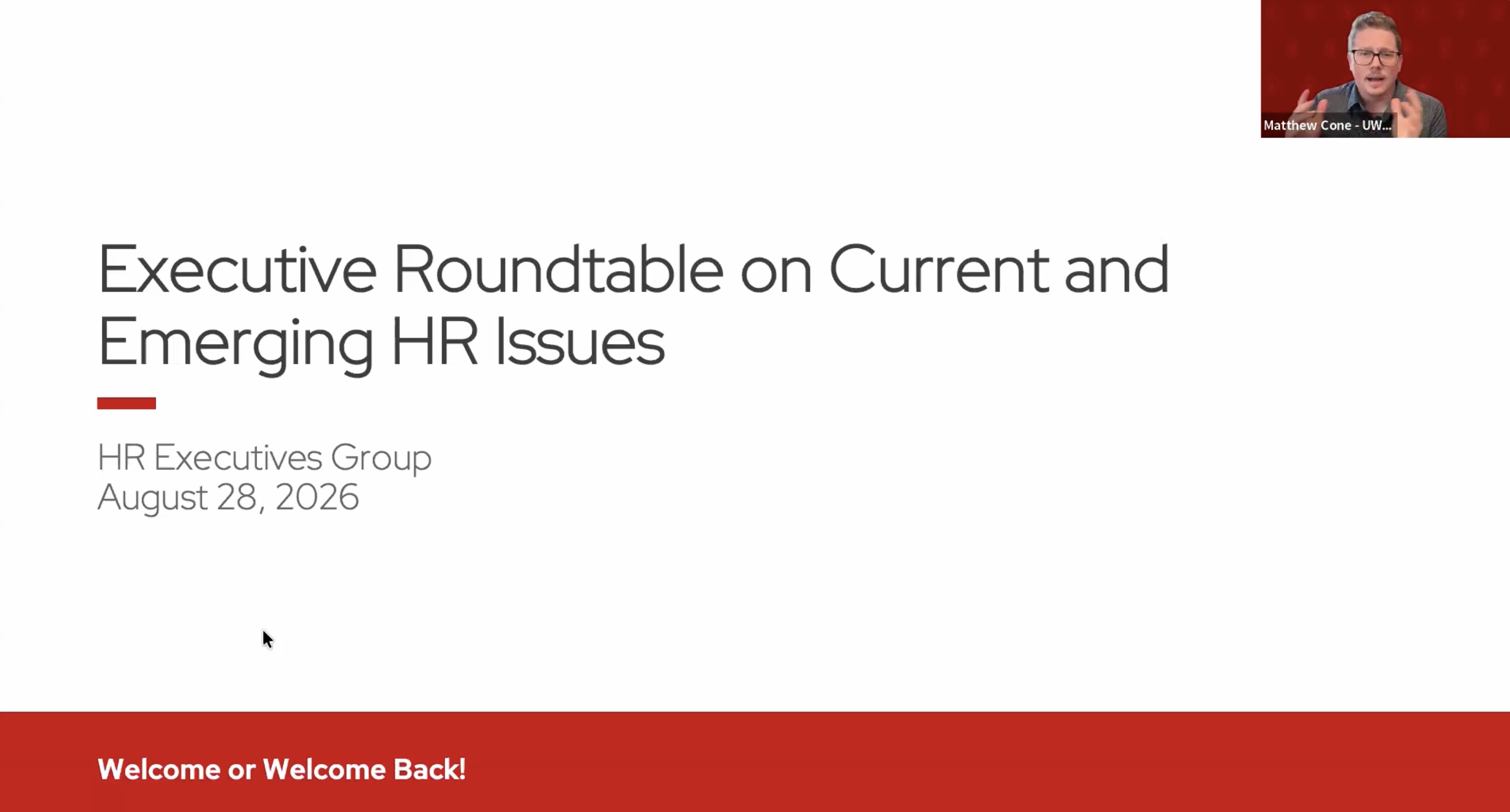 1. Video Presentation - Executive Roundtable on Current and Emerging HR Issues thumbnail
